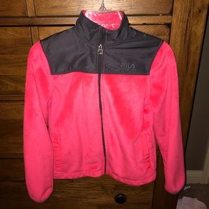 PRE LOVED FILA fuzzy JACKET
